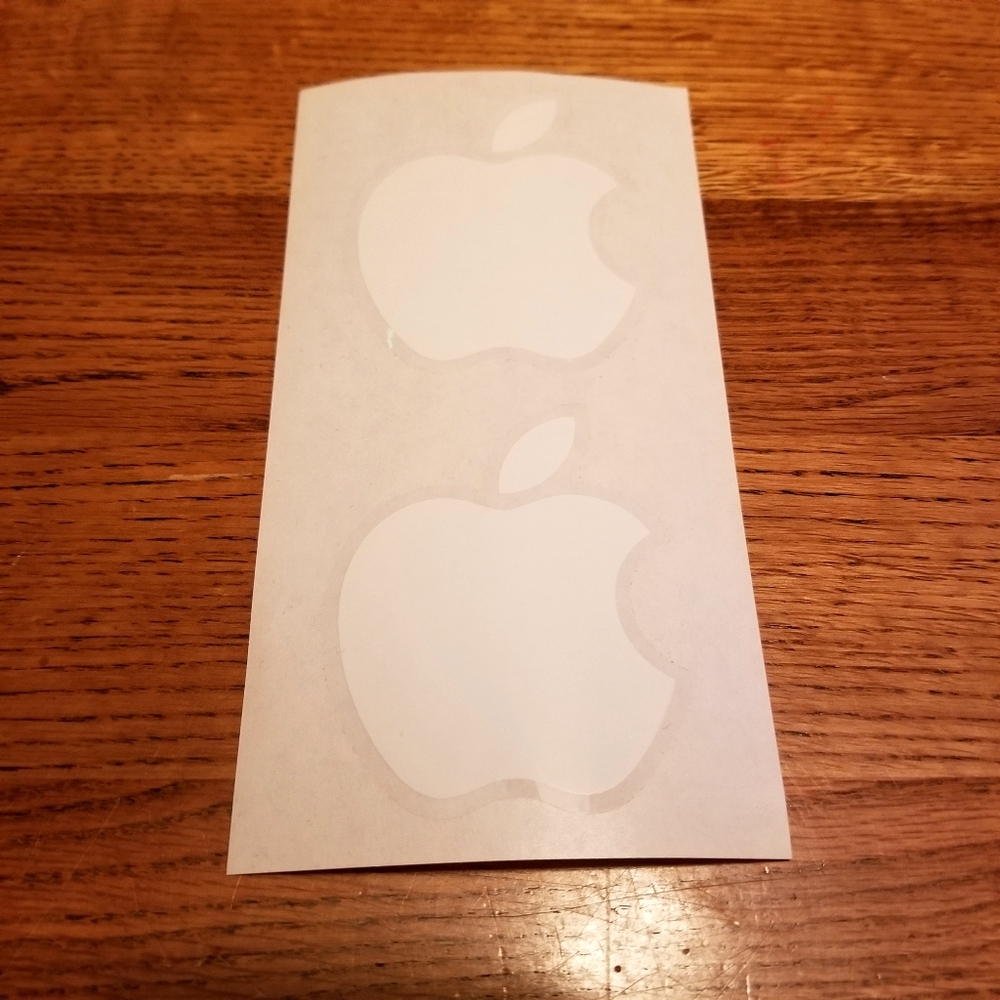 Apple McIntosh window stickers set of 2